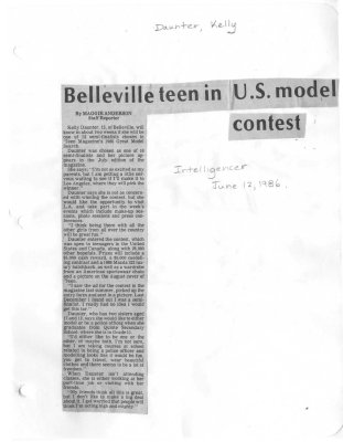 Belleville teen in U.S. model contest