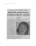 Belleville performance homecoming for vocalist