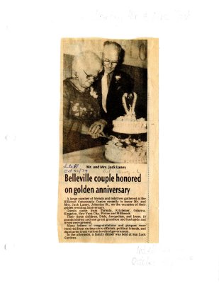 Belleville couple honored on golden anniversary