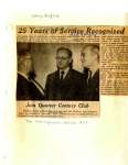 25 Years of service recongnized - Join quarter century club