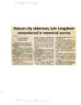 Veteran city alderman, Lyle Langabeer remembered in memorial service