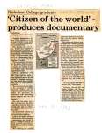 Nicholson College graduate "Citizen of the world" - produces documentary