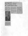 Past Rotary chief W. Jack Davis dies