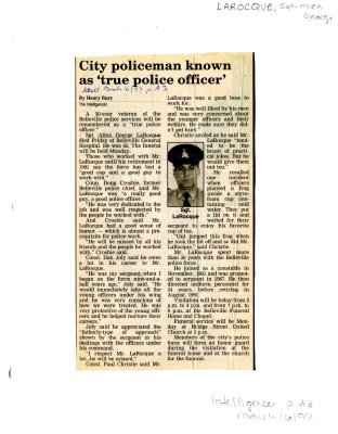 City policeman known as &quot;true police officer&quot;