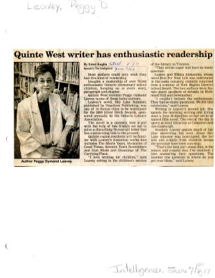 Quinte West writer has enthusiastic readership