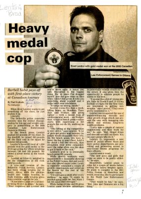 Heavy medal cop