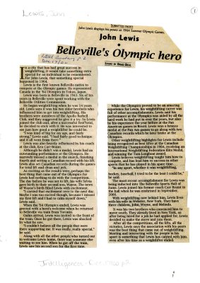 John Lewis: Belleville's Olympic hero