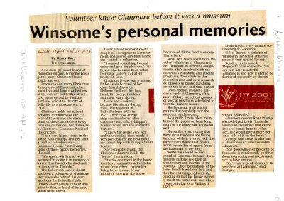 Winsome's personal memories