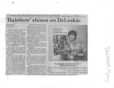 'Rainbow' shines on DeLeskie