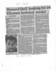 Howard Dell looking for an Olympic bobsled medal