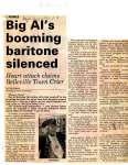Big Al's booming baritone silenced