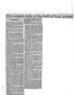 City woman tell of the hell of Nazi prison