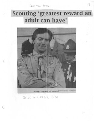 Scouting 'greatest reward an adult can have'