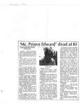 'Mr. Prince Edward' dead at 83