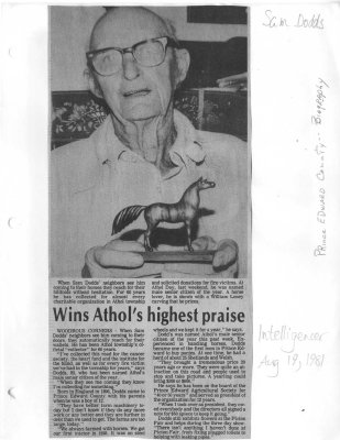 Wins Athol's highest praise