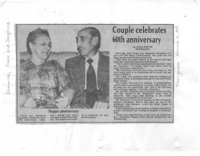 Couple celebrates 60th anniversary