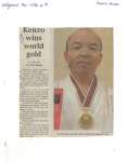 Kenzo wins world gold