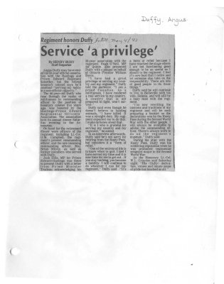 Service 'a privilege'