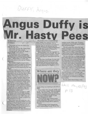 Angus Duffy is Mr. Hasty Pees