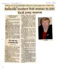 Belleville resident first woman to join local army reserve