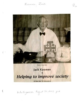 Jack Koomen: helping to improve society