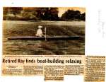 Retired Ray finds boat-building relaxing