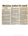 Musician makes his mark