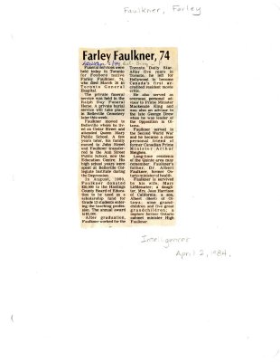 Farley Faulkner, 74