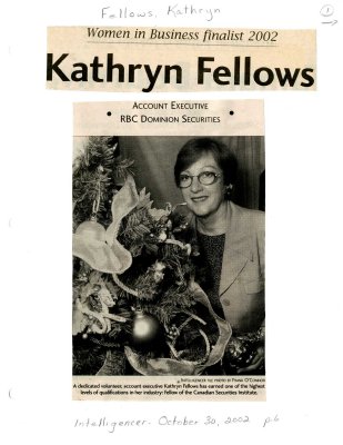 Women in Business finalist 2002: Kathryn Fellows