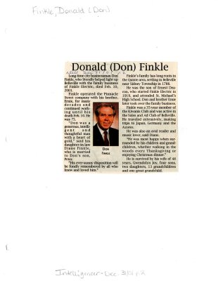 Donald (Don) Finkle (obituary)