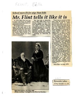 Remember When: Mr. Flint tells it like it is