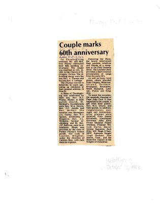 Couple marks 60th anniversary