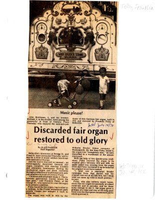 Discarded fair organ restored to old glory