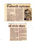 Follwell: epitome of civic duty