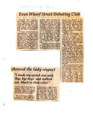 Remember when: Even Wharf Street Debating Club showed the lady respect