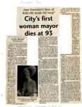 City's first woman mayor dies at 93