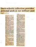 Don's eclectic collection provides personal peek at our military past