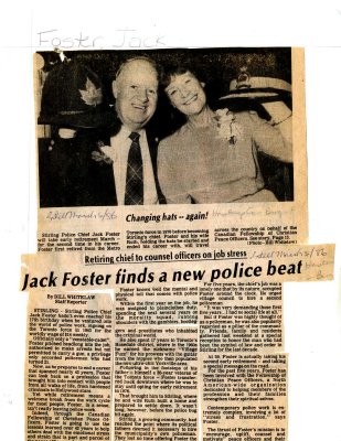 Jack Foster fidns a new police beat