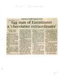 Egg man of Eastminster a "chocolatier extraordinaire"