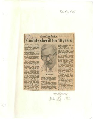 County Sheriff for 18 Years