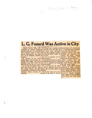 L. G. Fozard was active in City