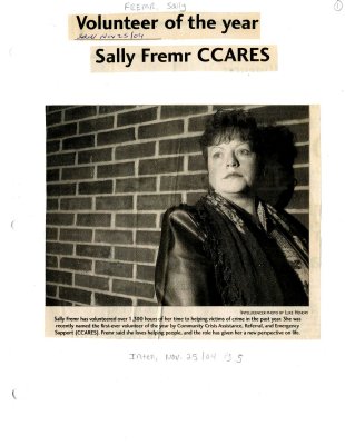 Volunteer of the year: Sally Fremr CCares