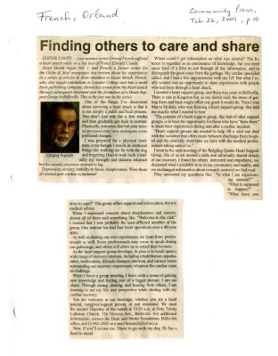 Finding others to care and share