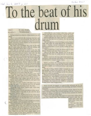 To the beat of his drum