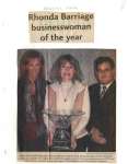 Rhonda Barriage businesswoman of the year