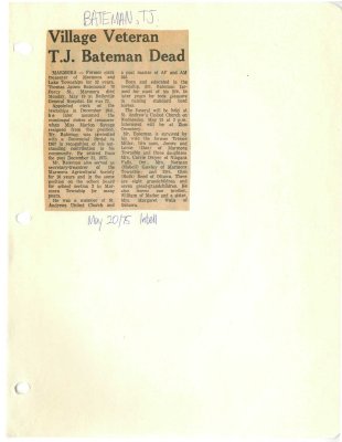 Village Veteran T.J. Bateman dead