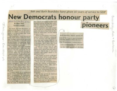 New Democrats honour party pioneers