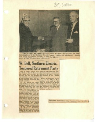 W. Bell, Northern Electric tendered retirement party