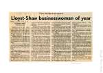 Lloyst-Shaw businesswoman of year