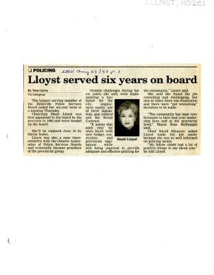 Lloyst served six years on board